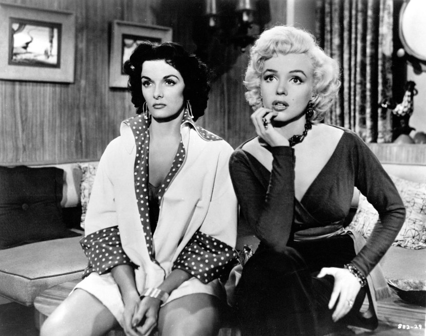 Gentlemen Prefer Blondes (1953) Directed by Howard Hawks Shown: Jane Russell (as Dorothy Shaw), Marilyn Monroe (as Lorelei Lee)