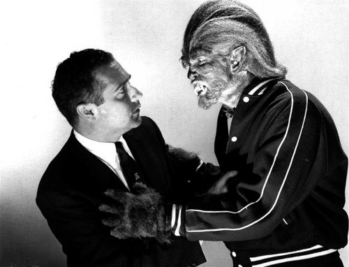 [20020609 (LA/B16,SF/B16,OC/B16,VN/B16) -- HERMAN COHEN The producer of "I Was a Teenage Werewolf," which became a cult classic, was one of "the kings of the drive-in horror movies" in the 1950s, says a film historian.] *** [ME.0608.Cohen1.HO--Herman Cohen, (left), a Hollywood producer and writer, launched the terrorized-teenager subgenre of horror movies in 1957 with the cult classic "I Was a Teenaged Werewolf." Cohen, who had throat cancer, died June 2, 2002. He was 76. Photo/Art: Handout/Handout.]