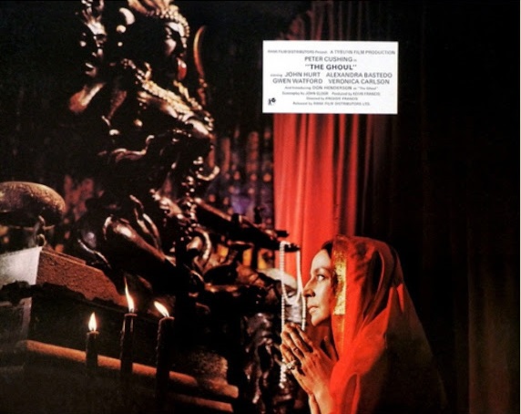TYBURN FILM PRODUCTIONS 'THE GHOUL' (1975) Peter Cushing (Dr Lawrence), Alexandra Bastedo (Angela), Veronica Carlson (Daphne Wells-Hunter), John Hurt (Tom Rawlings), Gwen Watford (Ayah), Stewart Bevan (Billy), Ian McCulloch (Geoffrey), Don Henderson (The Ghoul)