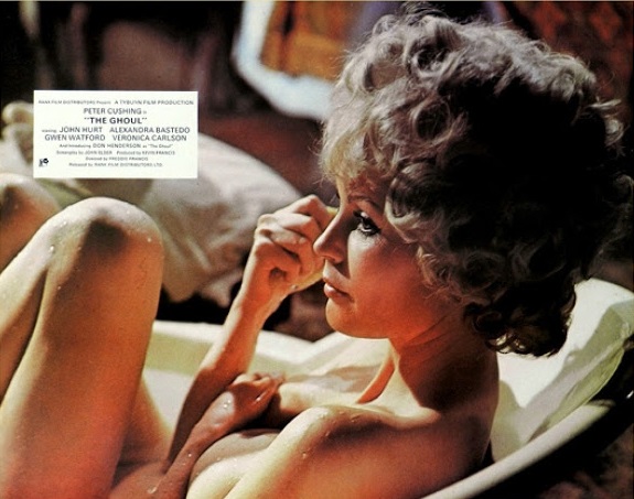 TYBURN FILM PRODUCTIONS 'THE GHOUL' (1975) Peter Cushing (Dr Lawrence), Alexandra Bastedo (Angela), Veronica Carlson (Daphne Wells-Hunter), John Hurt (Tom Rawlings), Gwen Watford (Ayah), Stewart Bevan (Billy), Ian McCulloch (Geoffrey), Don Henderson (The Ghoul)