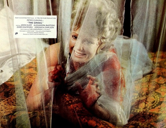 TYBURN FILM PRODUCTIONS 'THE GHOUL' (1975) Peter Cushing (Dr Lawrence), Alexandra Bastedo (Angela), Veronica Carlson (Daphne Wells-Hunter), John Hurt (Tom Rawlings), Gwen Watford (Ayah), Stewart Bevan (Billy), Ian McCulloch (Geoffrey), Don Henderson (The Ghoul)